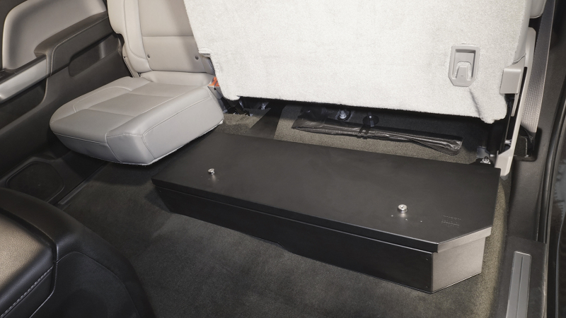 Chevrolet Silverado 3500HD Underseat Lockbox - Rear 60% Bench Seat - Tuffy Products - 2/3 Length with Keyed Lock - Black - `07-`19